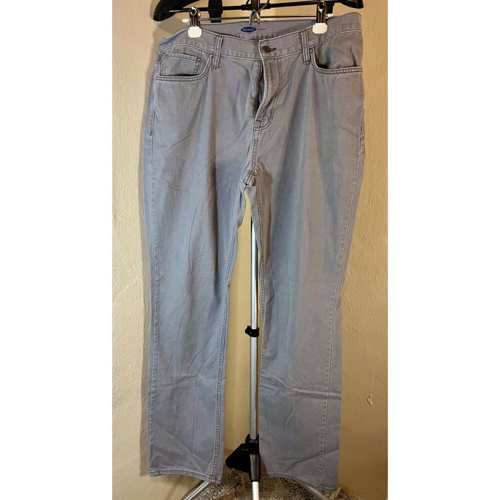 Old Navy Men's Gray Straight Leg Denim Jeans 36x34